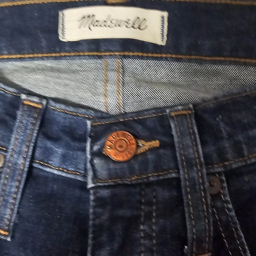 Madewell Women's Deep Indigo Straight Jeans - Picture 2 of 6